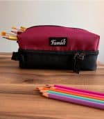 Famiel Bordo Double Kalemlik – masa üzerinde kullanım